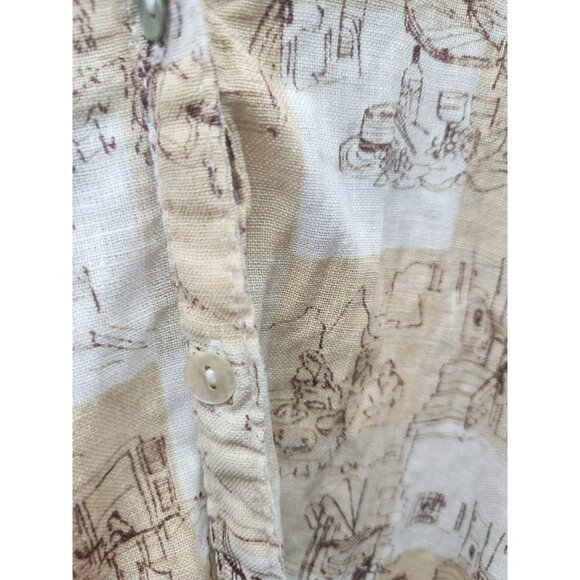 C&C California Womens 100% Linen Button-Up Shirt - Picture 3 of 7